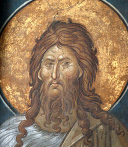 Saint John the Baptist. Model for Advanced Icon Painting Workshop.