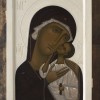 Mother of God Korsunskaja. 2021  by Olga Shalamova 31 * 21.5 cm (12.2 * 8.5 in),  wood, gesso, relief gesso, egg tempera |email|  