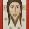 Icon of the Holy Mandylion. 2012 by Olga Shalamova 64х24 cm (26x9,5 in), wood, gesso, egg tempera  |email|  