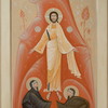 Christ appearing to Holy Myrrhbearers. 2014  by Olga Shalamova 70х44 cm (27.5 x 17.3 in)., wood, gesso, egg tempera
 |email|  