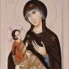 Icon of the Mother of God with Christ Child. 2018 by Philip Davydov 31 x 23 cm (12.5 x 9 inches) wood, gesso, egg tempera, gilding|email|  