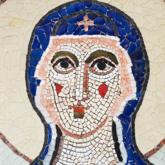 Easel mosaics and frescoes